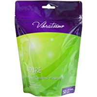 Paquete de 50 preservativos VIBRATISSIMO para una sensación auténtica- real y extra húmeda (Nature)